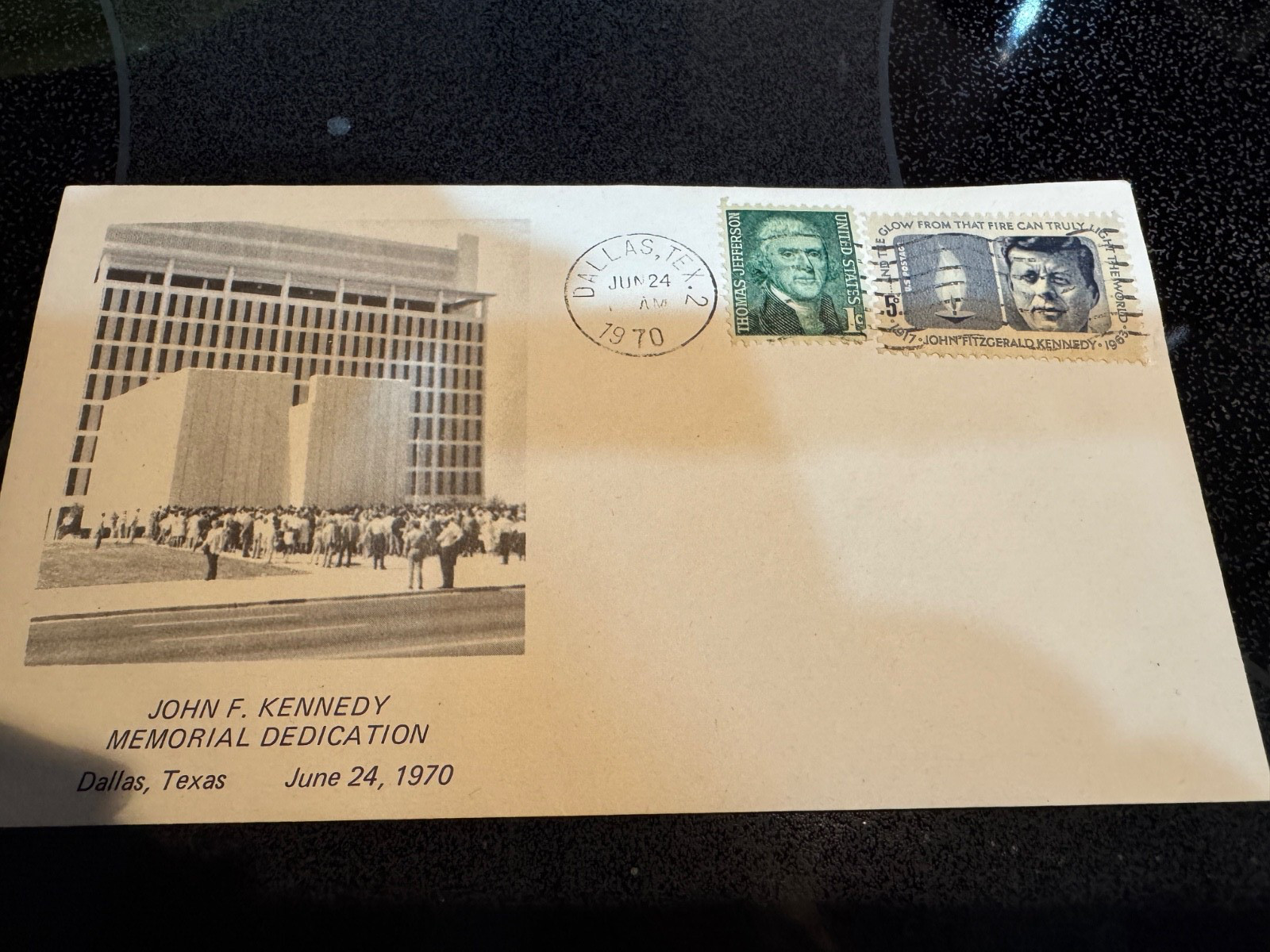 John F Kennedy Memorial Dedication Envelope 1970
