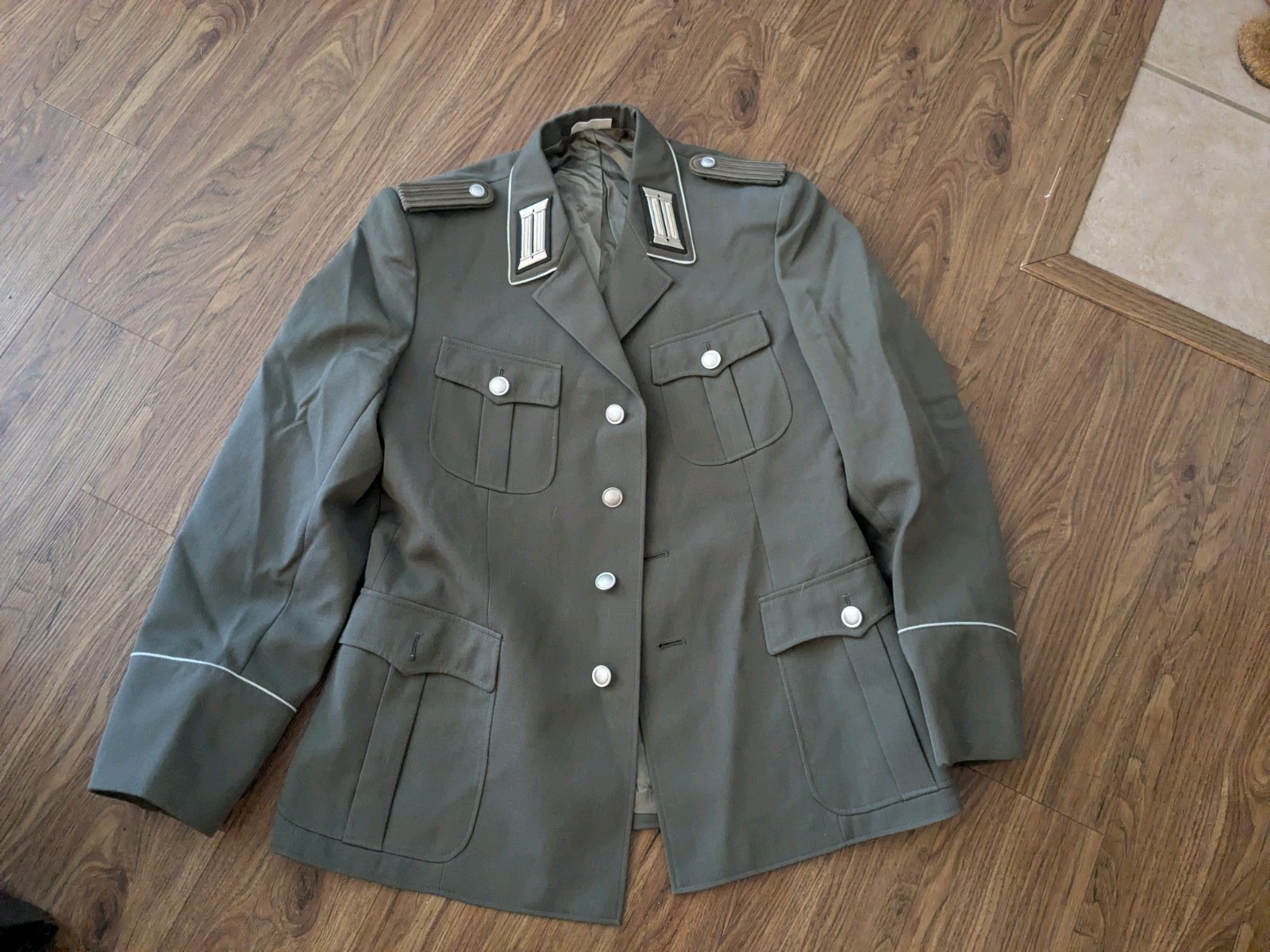 East German DDR NVA Officer Dress Wool Grey Jacket Tunic medium/large g 48-1