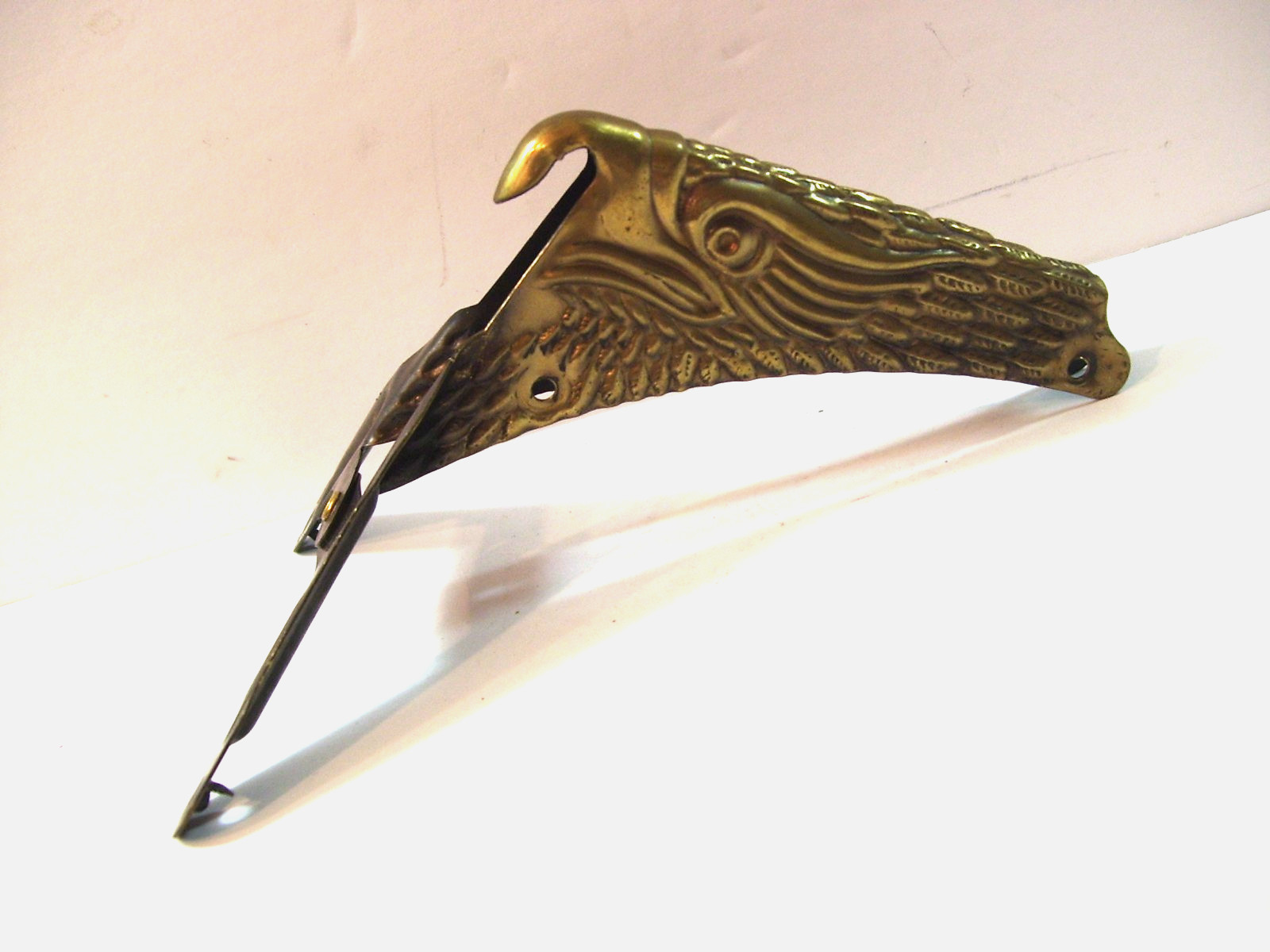 Bullard Firedome Brass Carved Eagle Fire Helmet Shield Holder Front Mount