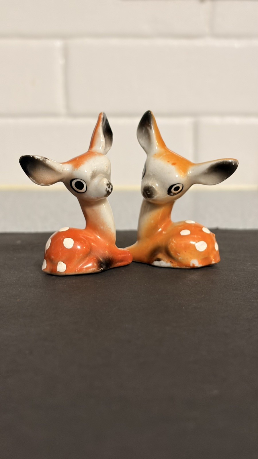Vintage 1950's Kitsch Deer/Fawn Figurines Anthropomorphic Big Eyes~Made in Japan
