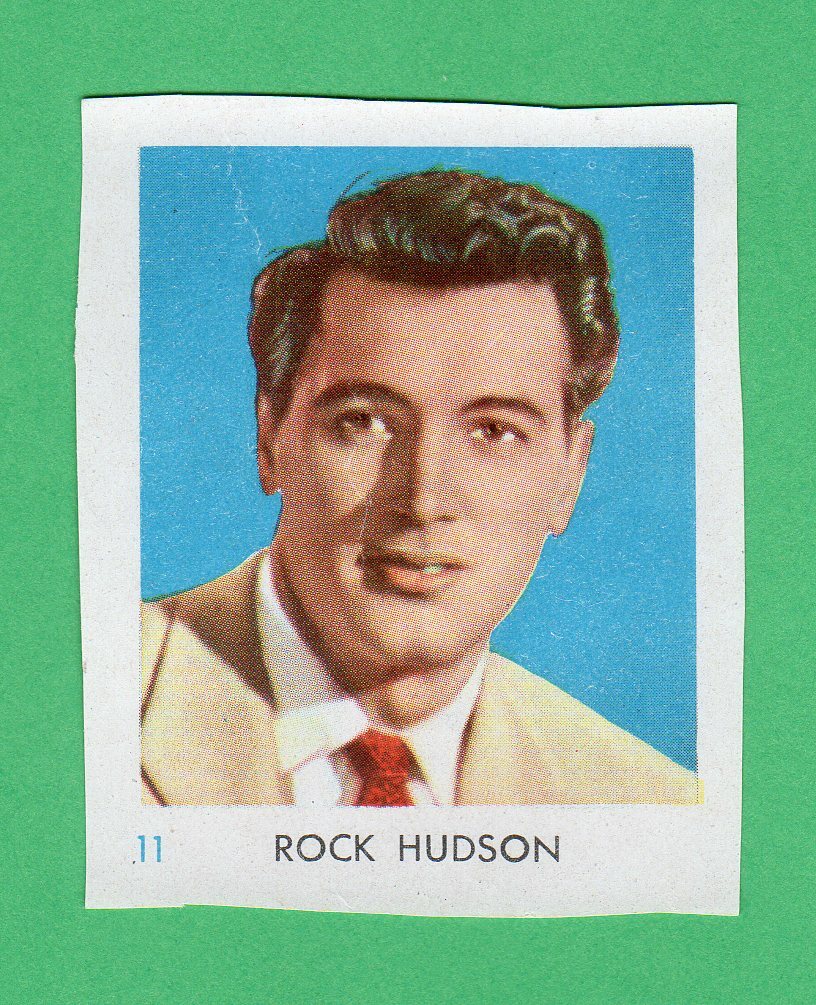 Rock Hudson 1955    Estrellas de la PantalFilm Star Card Rare La Palma Backs