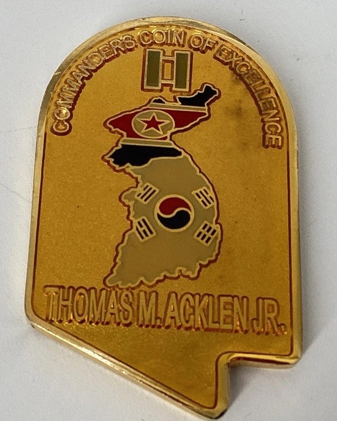Rare Thomas M. Acklen Jr. Commander’s Coin Of Excellence 188th Military Police