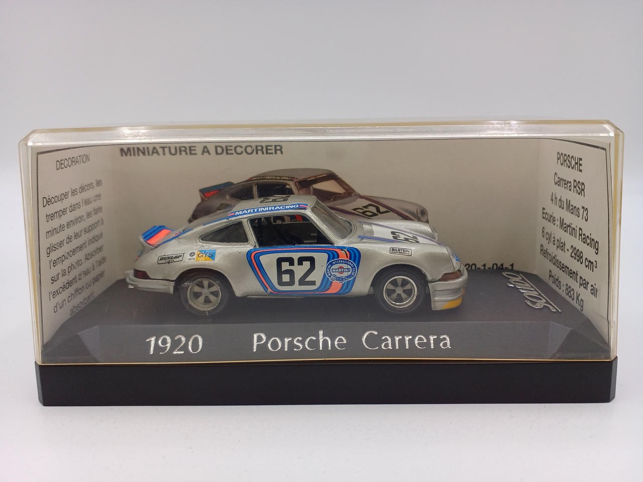 SOLIDO 1920 Porsche Carrera Diecast Model Card Boxed Collectible SOLIDO 1920 Porsche Carrera Diecast Model Card Boxed Collectible
