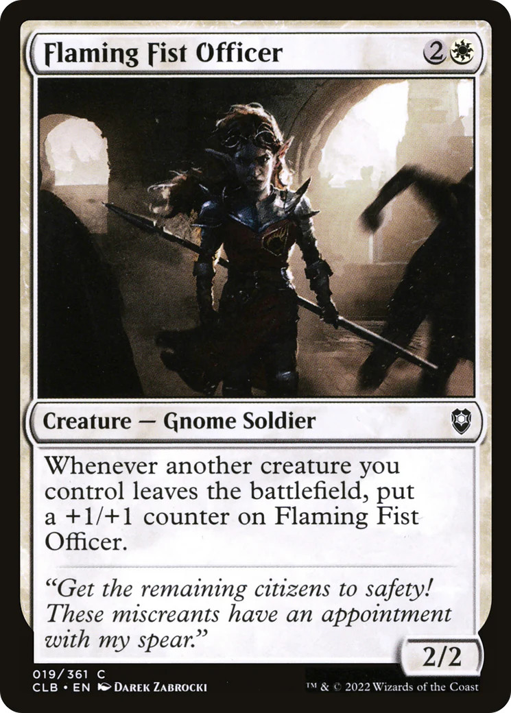 Flaming Fist Officer [Commander Legends: Battle for Baldur\'s Gate] Magic MTG