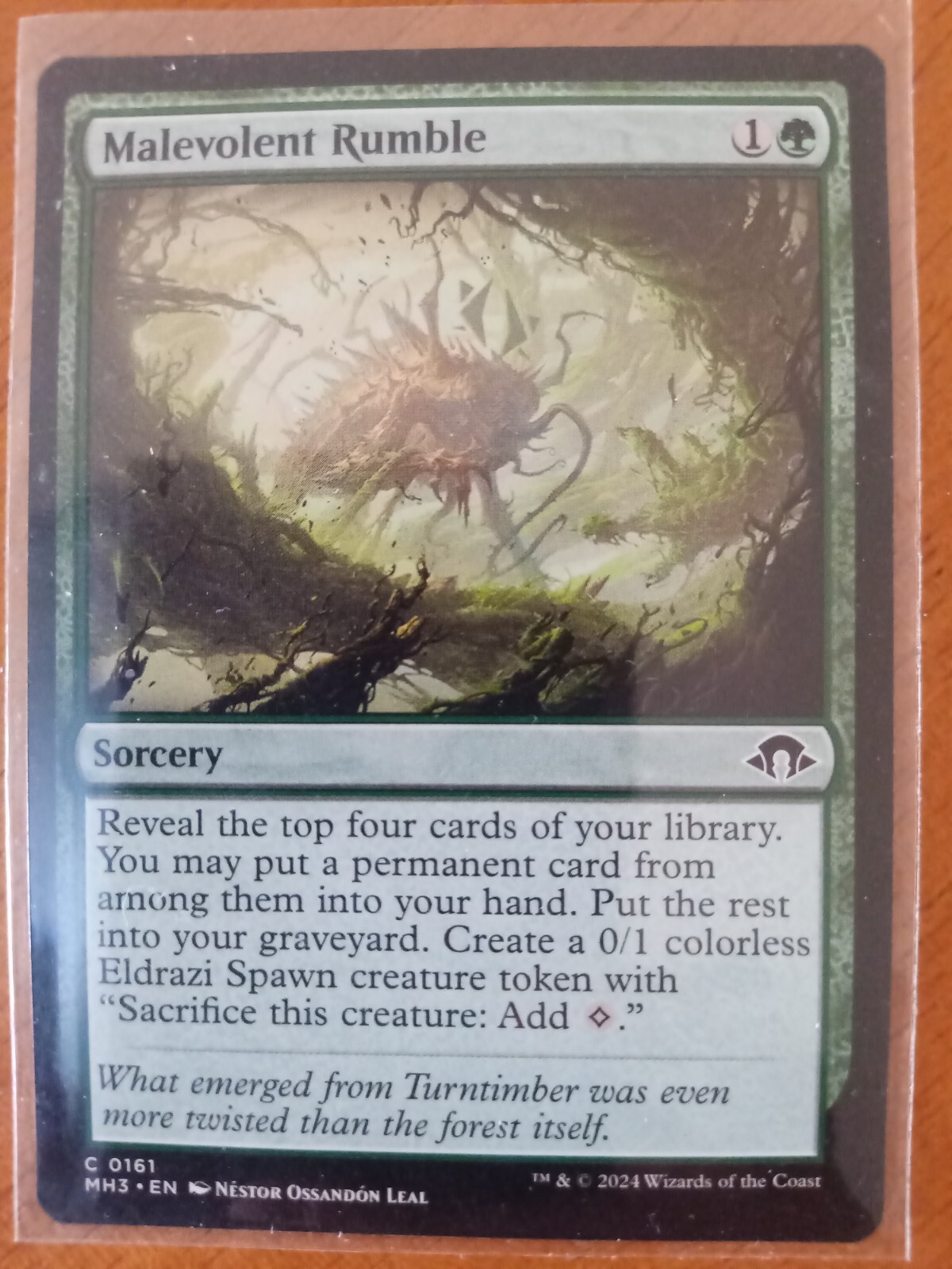 Malevolent Rumble Magic The Gathering Modern Horizons 3 Green 161 Sorcery