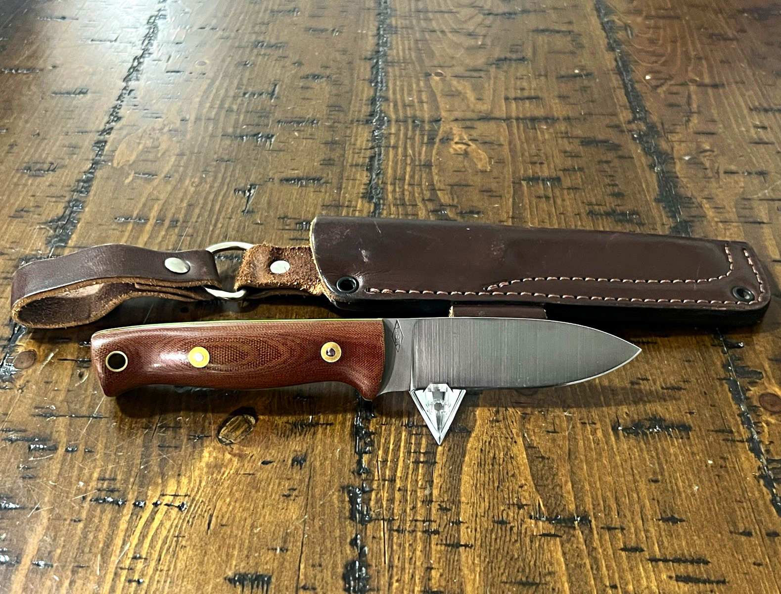 Battle Horse Knives -Canteen Shop Woodcrafter - Rare Flatground O1  Tool Steel