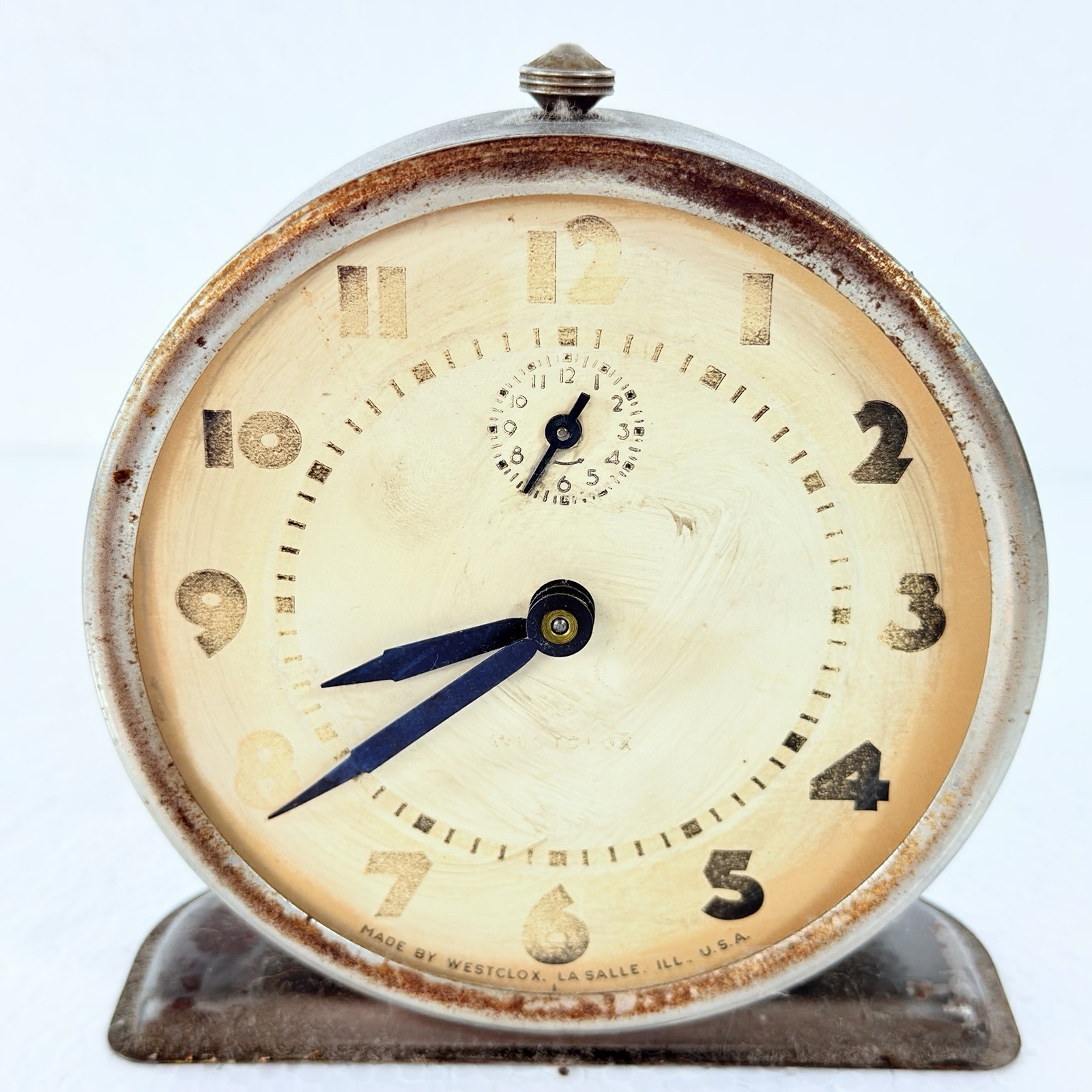 Vintage 1930s Westclox Bingo Style 2 Mechanical Wind Up Alarm Clock USA Tested