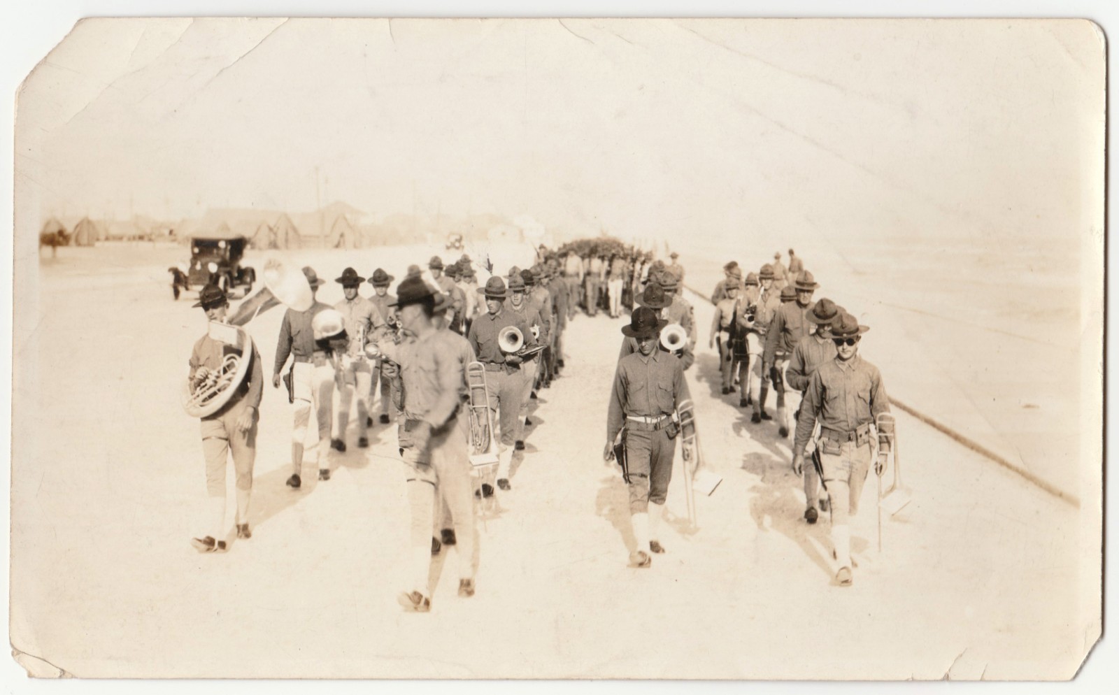 1918 Fort Crockett Galveston Texas US Army Military Band WWI Vintage Photo
