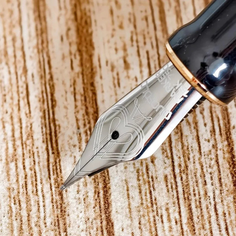 Fine-Carved No.6 Fountain Pen Nib Bird Heart Design Calligraphy Tip