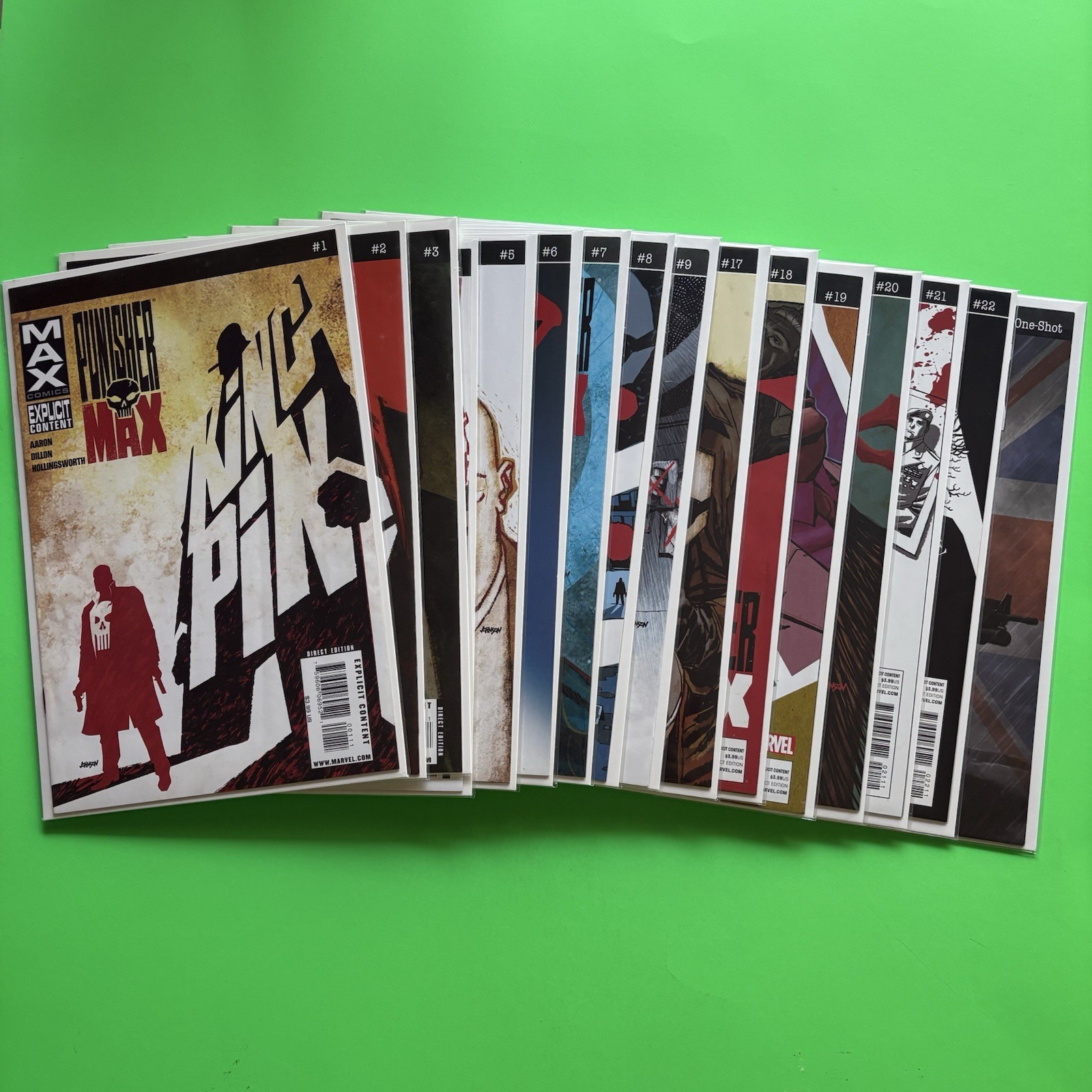 PunisherMAX #1-9, #17-22 COMIC LOT + Get Castle - Jason Aaron / Steve Dillon PunisherMAX #1-9, #17-22 COMIC LOT + Get Castle - Jason Aaron / Steve Dillon