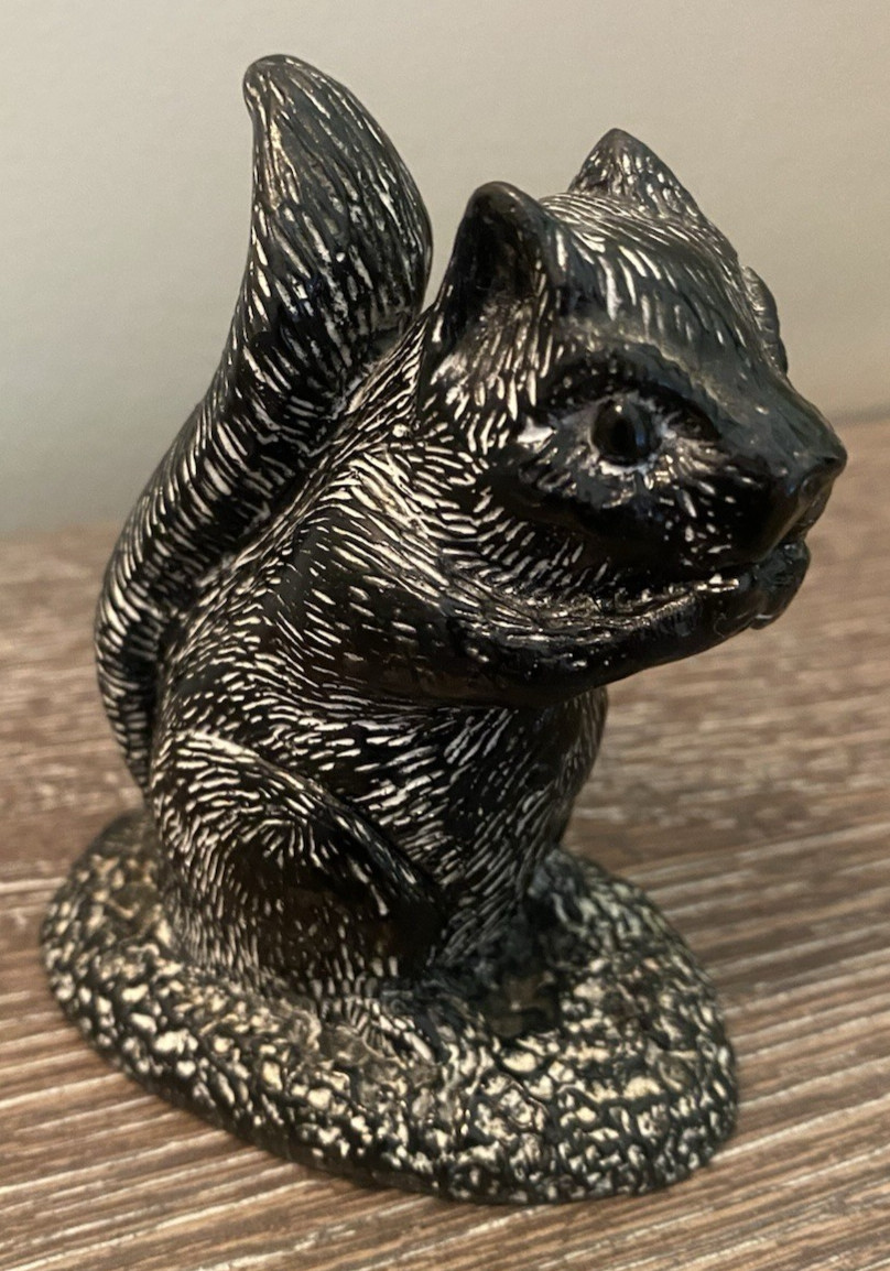 Vanstone Carved Soapstone Signed Squirrel Figurine 4 1/8\