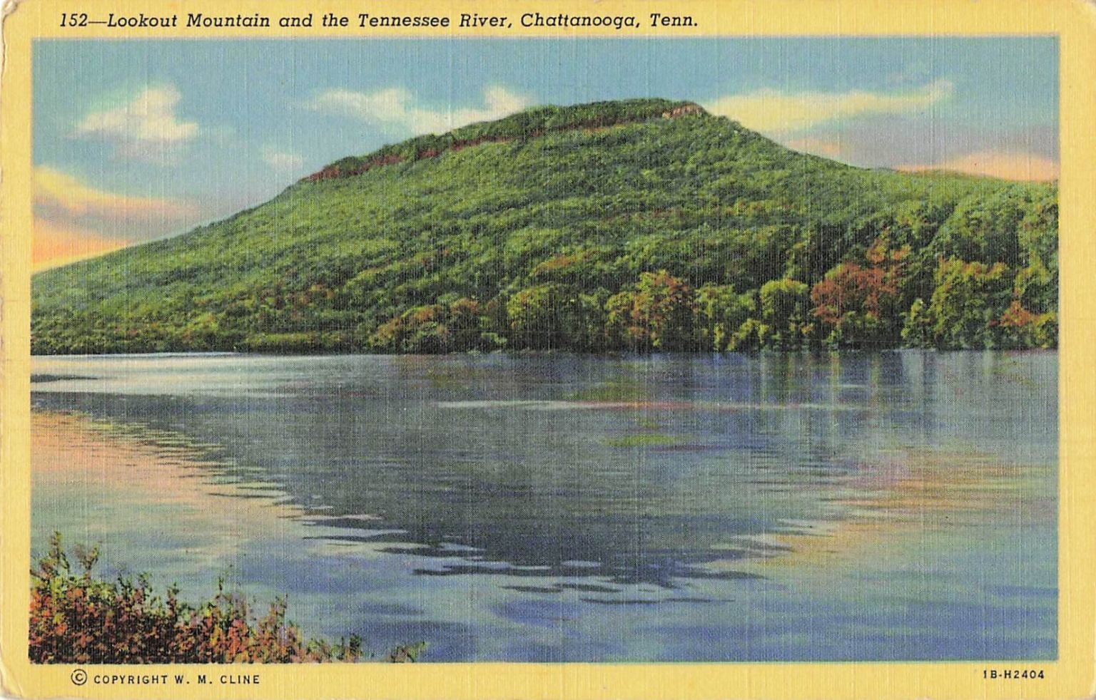 Lookout Mountain Tennessee River Chattanooga CT Art-Colortone Postcard