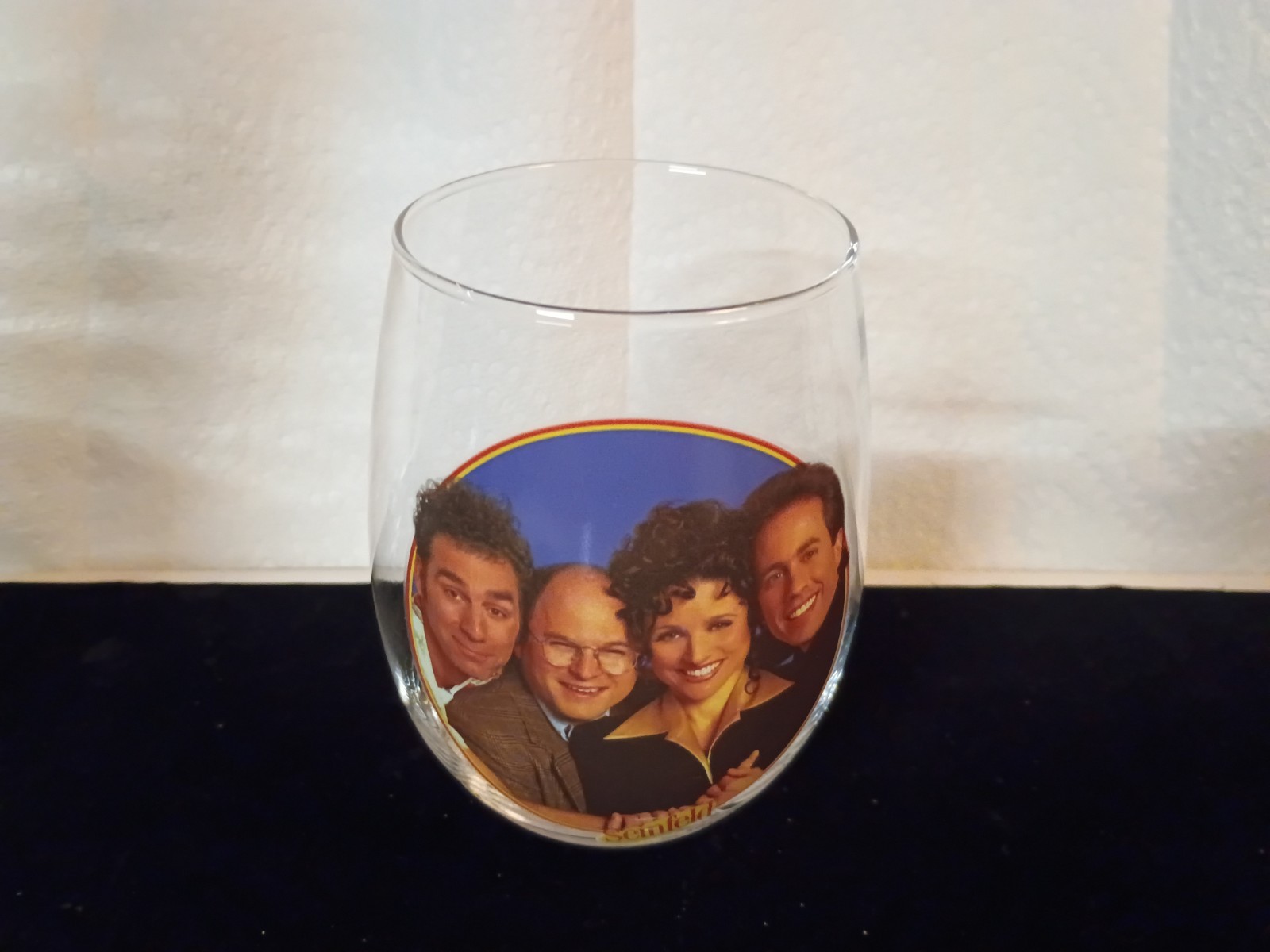 Vintage Seinfeld 12oz Drinking Glass Excellent Condition