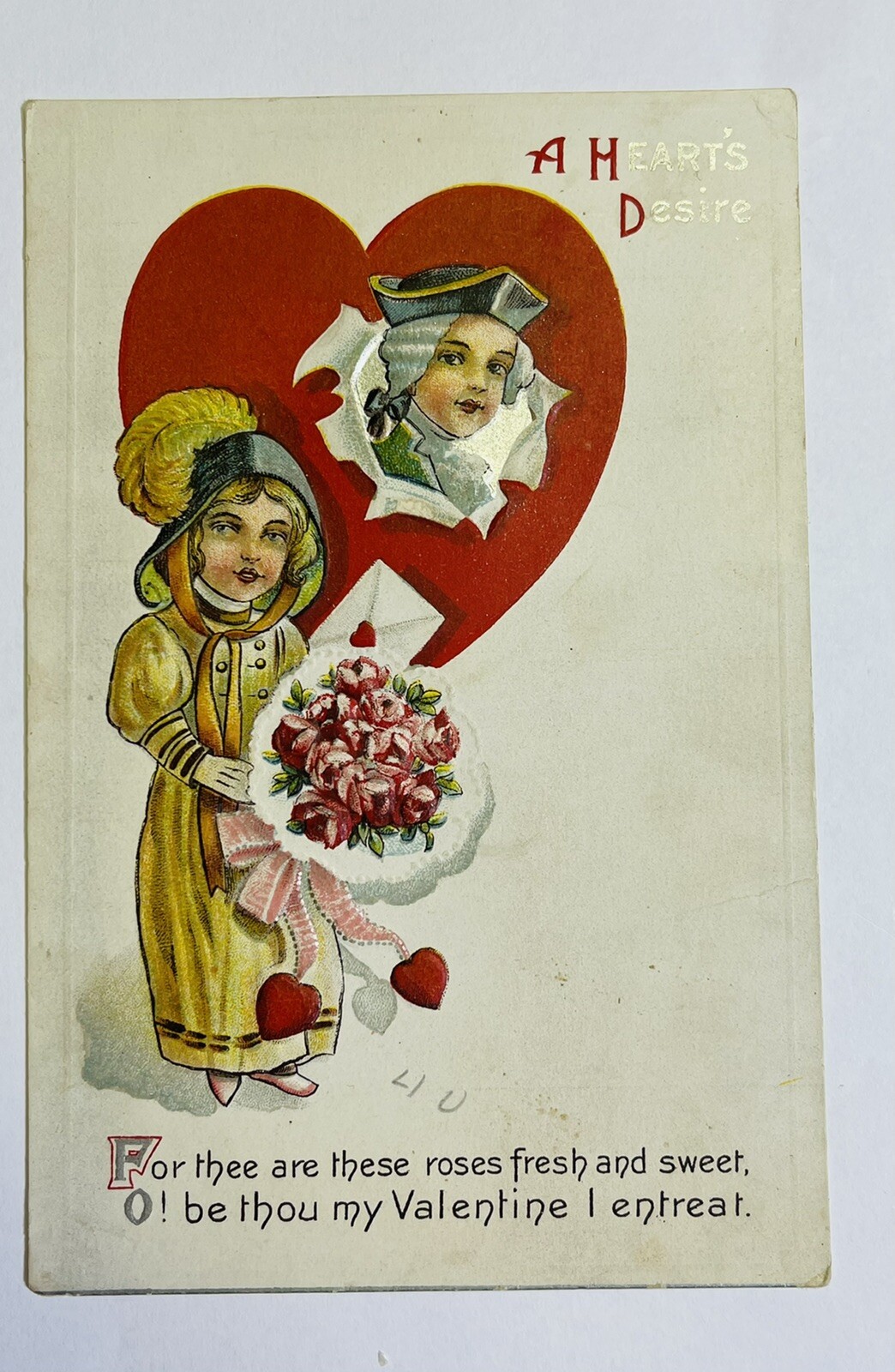 Antique Postcard Valentines Day Card Samson Bros. 