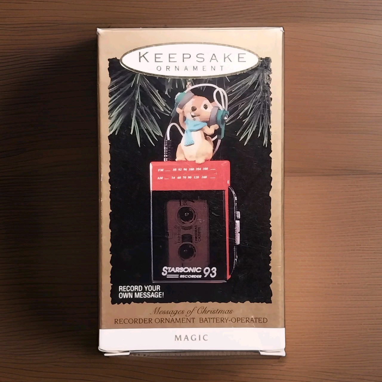 VTG 1993 Hallmark Keepsake Holiday Ornament Messages of Christmas Voice Recorder