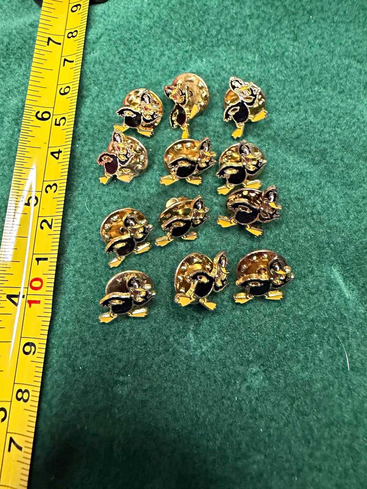 Vintage Daffy Duck Looney Tunes Enamel Lapel Pins Lot of 12 Gold Tone Warner Bro