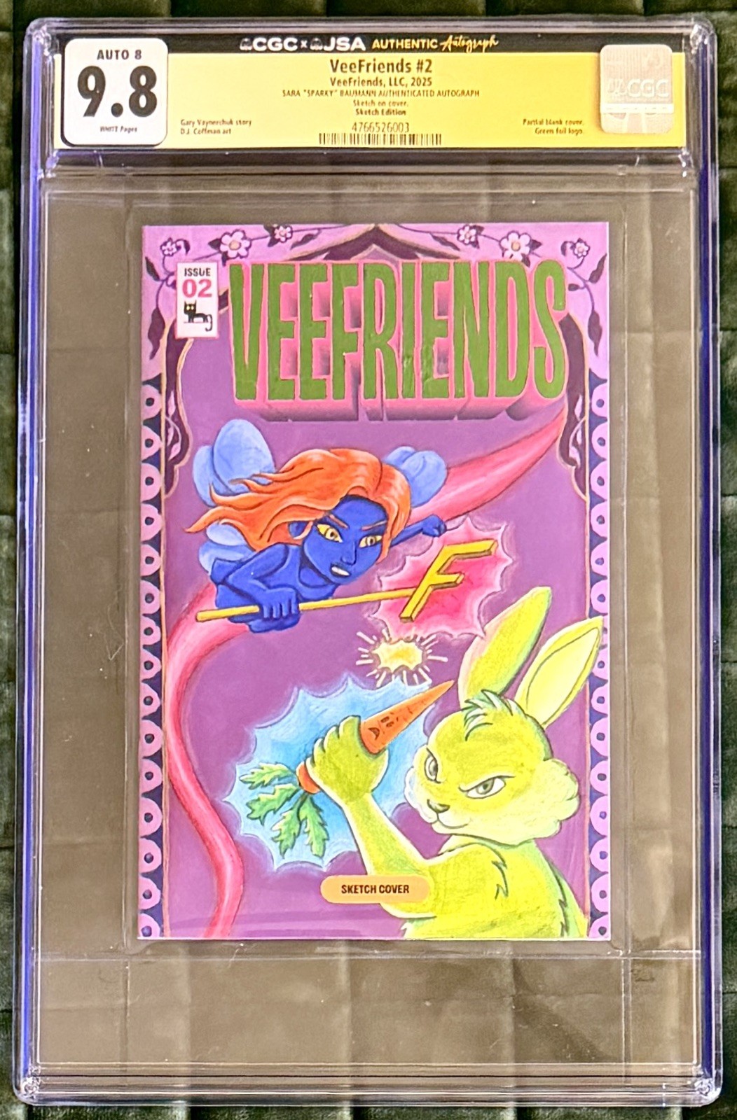2025 VeeFriends Comic #2 Fearless Fairy Blank Sketch Cover Sara “Sparky” Bauman 