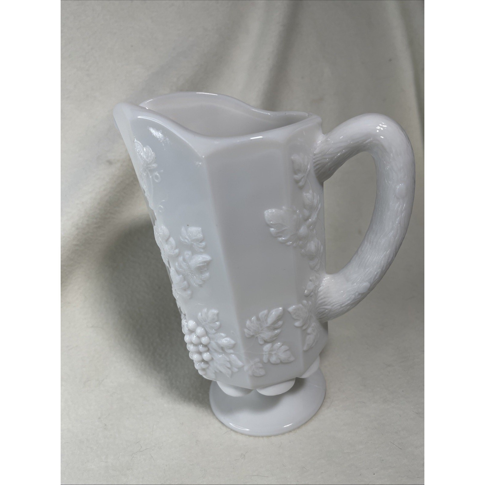 Vintage Westmoreland Milk Glass Paneled 8\