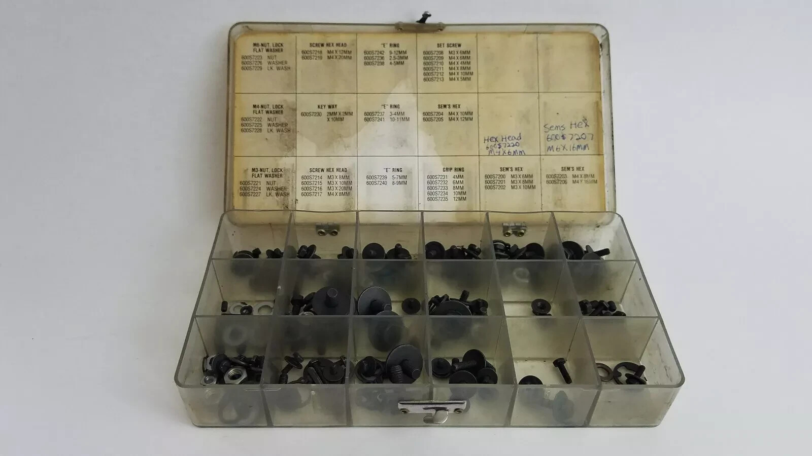 XEROX Metric Hardware Repair Parts Kit 18 Comp Plastic Box INCOMPLETE Vintage
