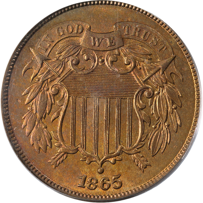 1865 Two Cent Piece, Lustrous Solid Gem BU++ RB, RARE This Nice 1865 Two Cent Piece, Lustrous Solid Gem BU++ RB, RARE This Nice