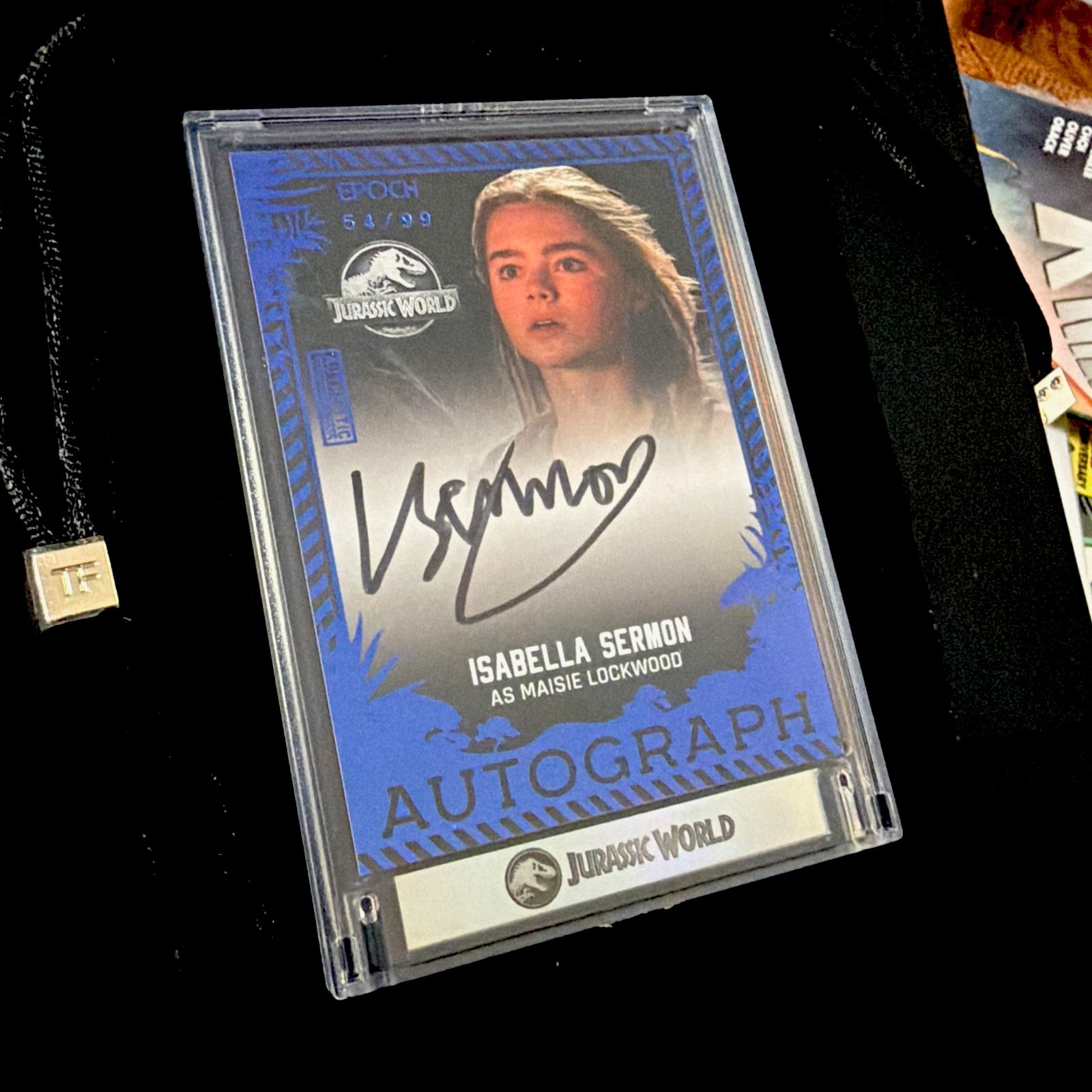 2025 EPOCH Jurassic World Dominion Isabella Sermon as Maisie Lockwood 24/99 Auto