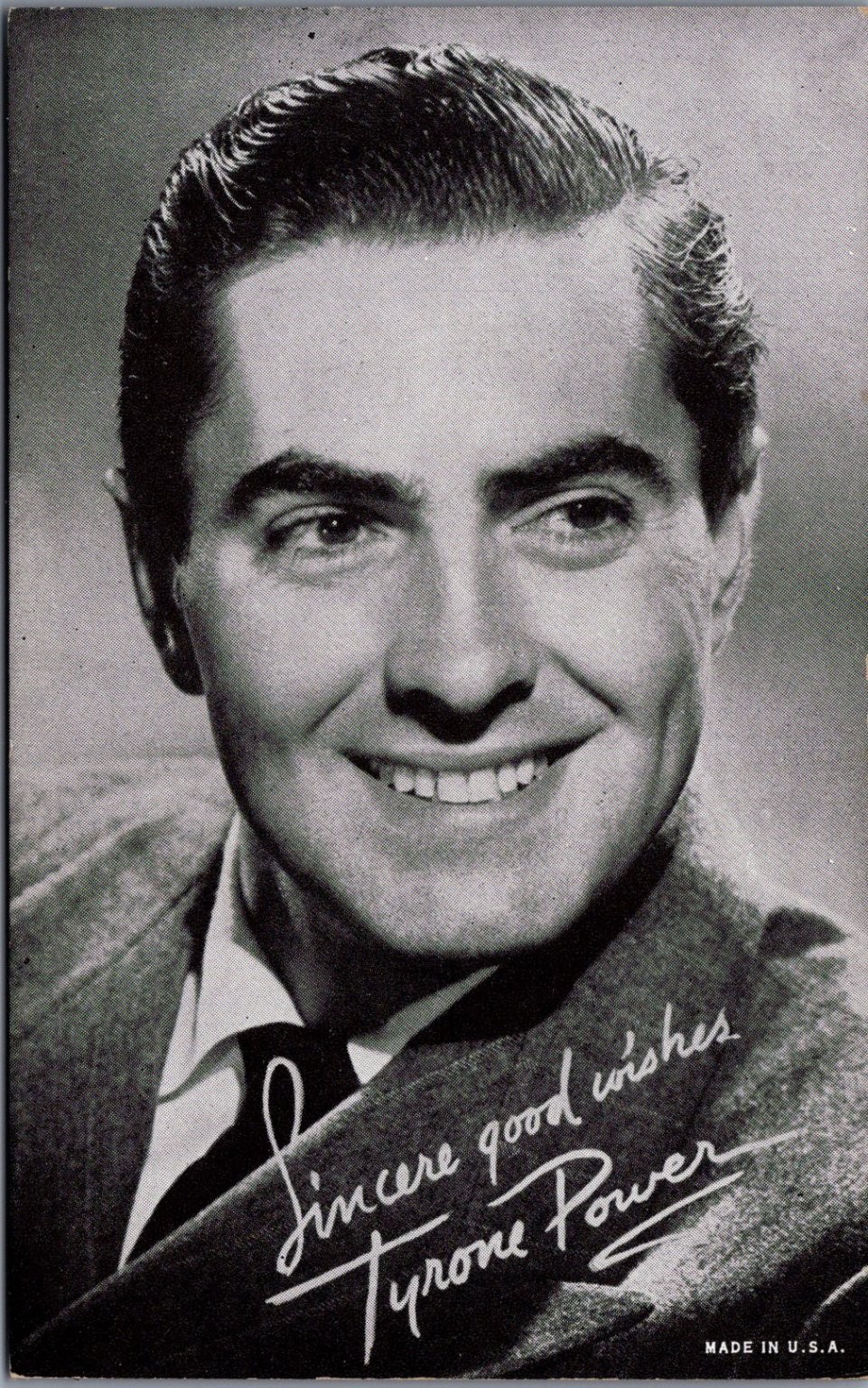 Tyrone Power Vintage Mutoscope Postcard - Classic Hollywood Movie Star Photo