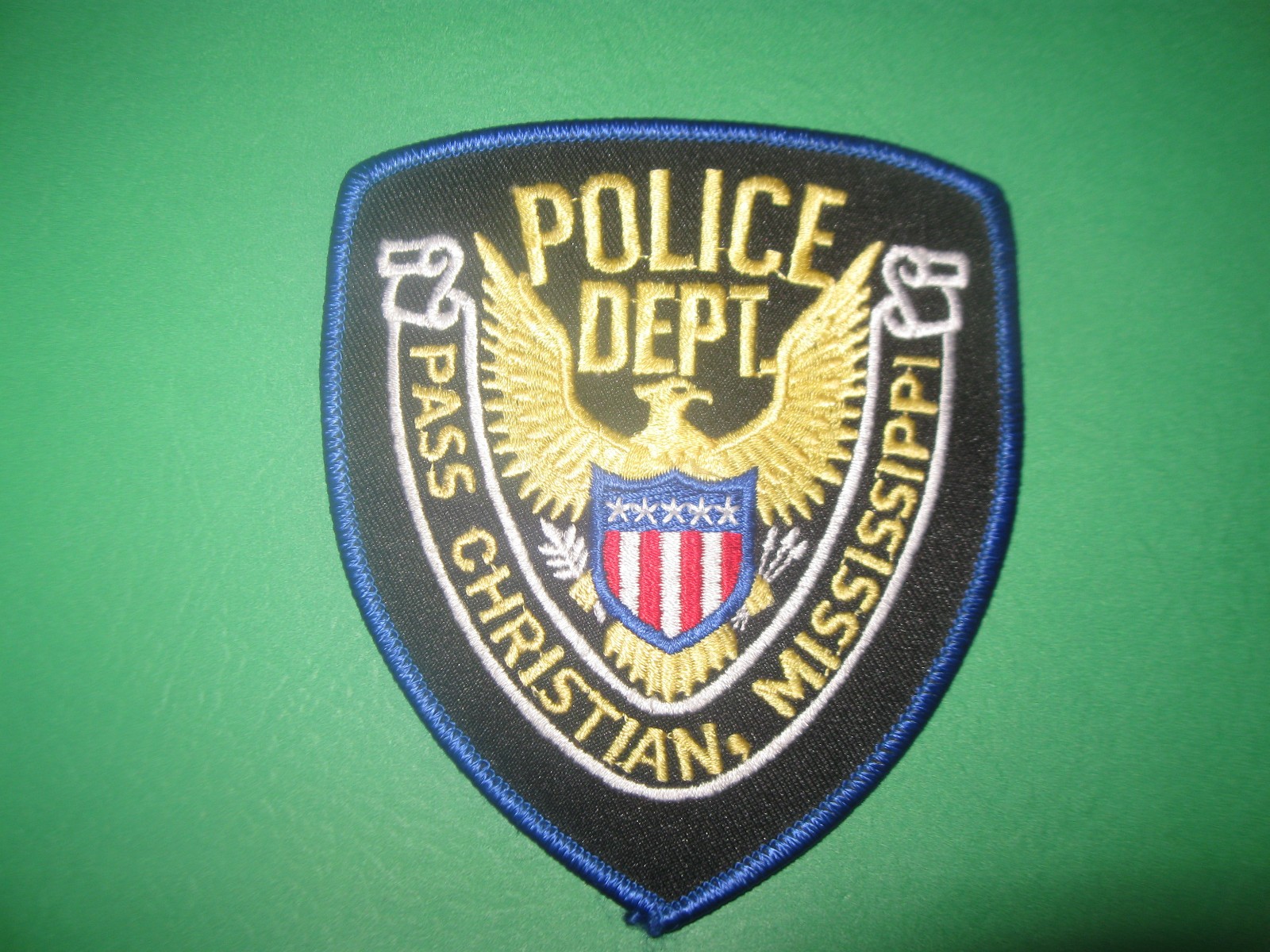 PASS CHRISTIAN MISSISSIPPI POLICE PATCH ( STOCK EAGLE)