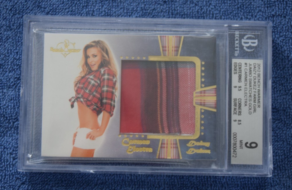 2012 Bench Warmers Daizy Dukez Farm Girl Carmen Electra BGS 9