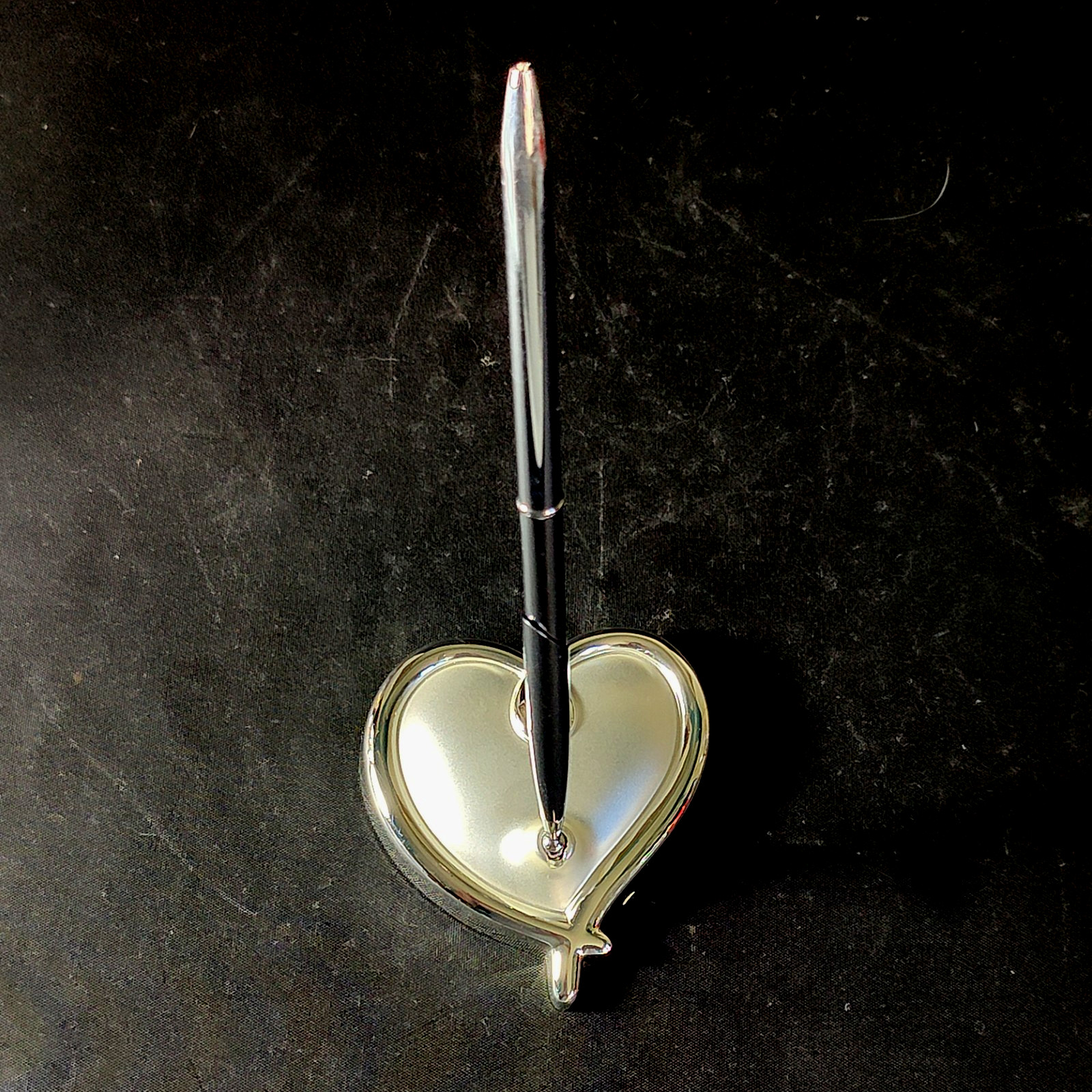 LENOX FOREVERMORE SILVER PEN HOLDER, Silver Heart, 5\