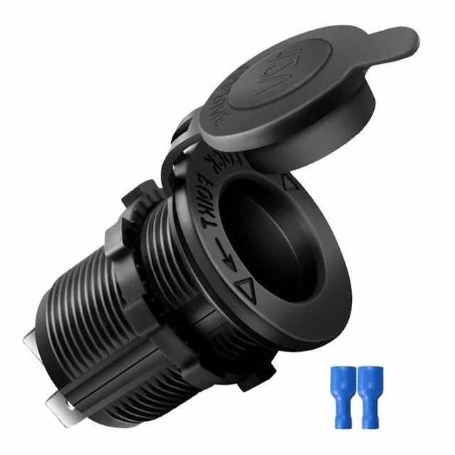 12V 24V Car Cigarette Lighter Socket Waterproof Power Outlet Plug Boat Motorcycl