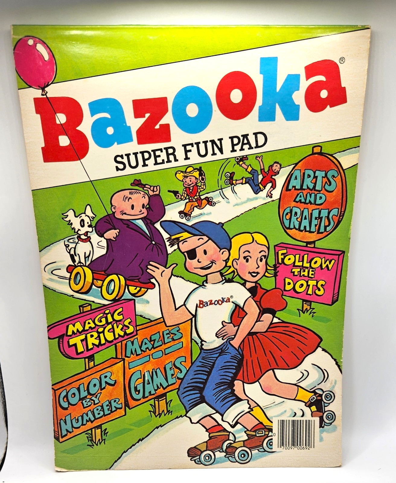 Vintage Bazooka Joe Super Fun Pad 1983 Great Graphics Advertising