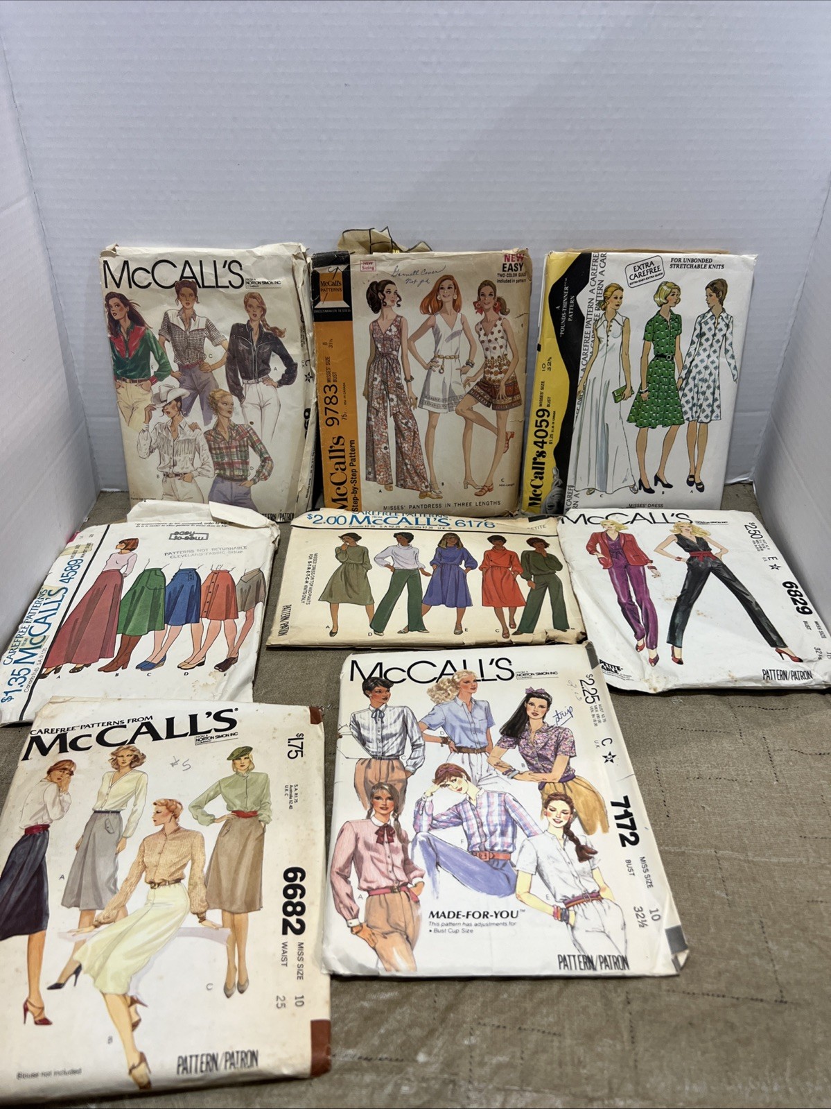 Vintage 70s 80s  Women’s Plus Size Sewing Patterns Lot Bundle MCCALL’S 8 10 12