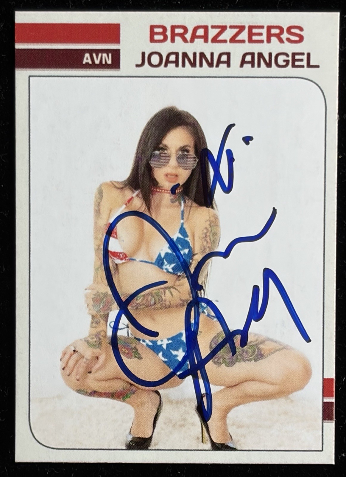 Joanna Angel Signed Custom Trading Card BAS Beckett Witness COA Autograph