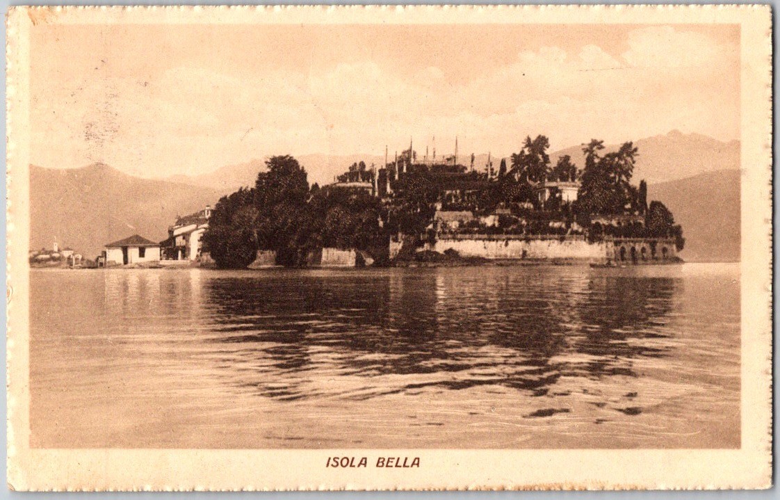 Isola Bella Lago Maggiore Italy 1923 Antique Italian Postcard