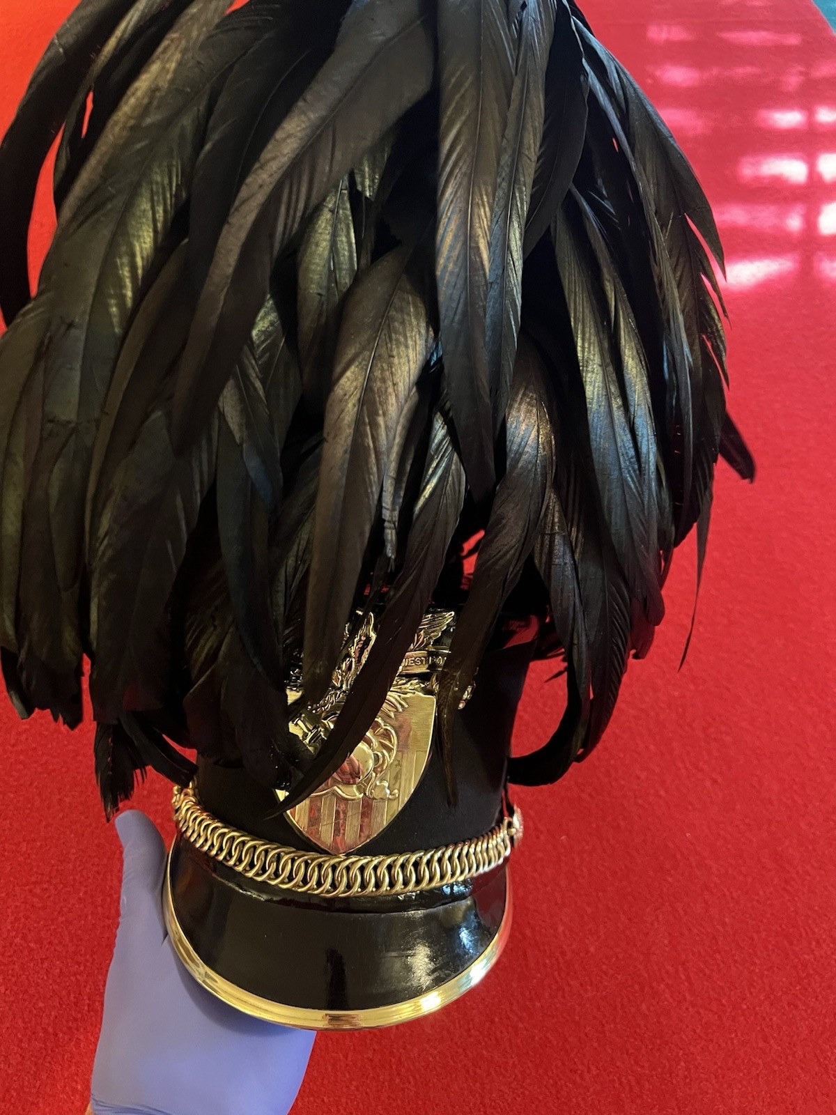 1940s West Point SHAKO (& Scarce FEATHER PLUME) USMA Parde Dress  NEAR MINT+++