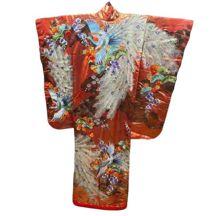 Japanese Kimono Super Rare Crane Uchikake Luminescent