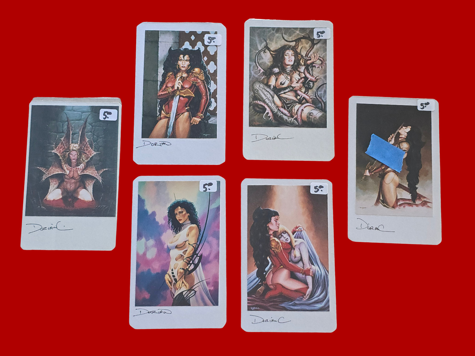 Dorian Cleavenger Signed Fantasy Art Cards 4x6.5 Lot of 6 Autographed