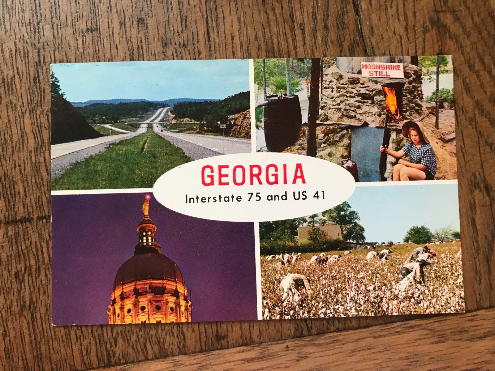 Georgia Interstate 75 and US 41 Greetings Postcard Georgia Interstate 75 and US 41 Greetings Postcard