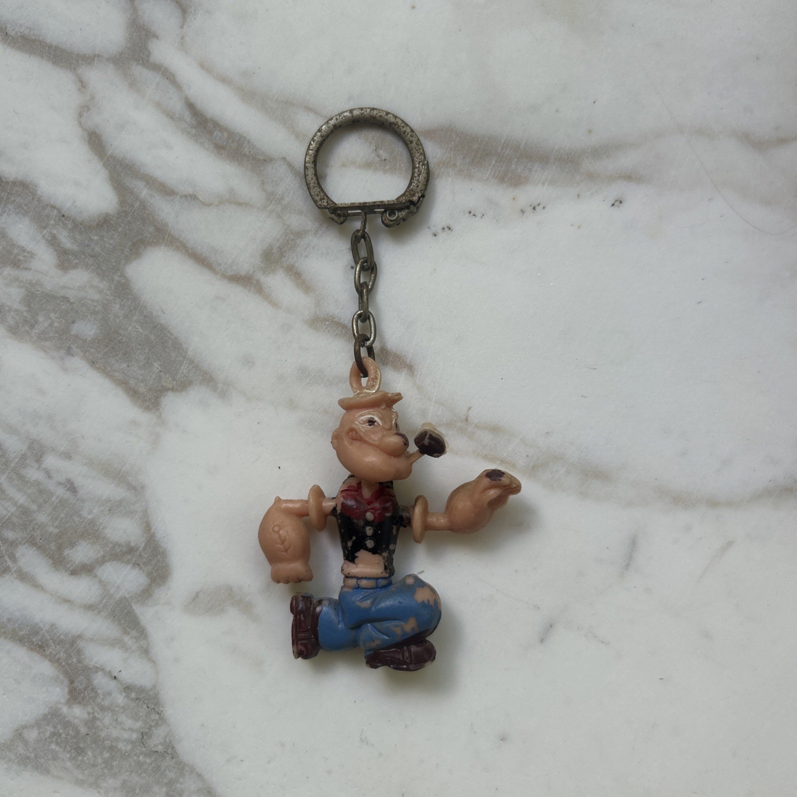 Vintage POPEYE Plastic Figure keychain 