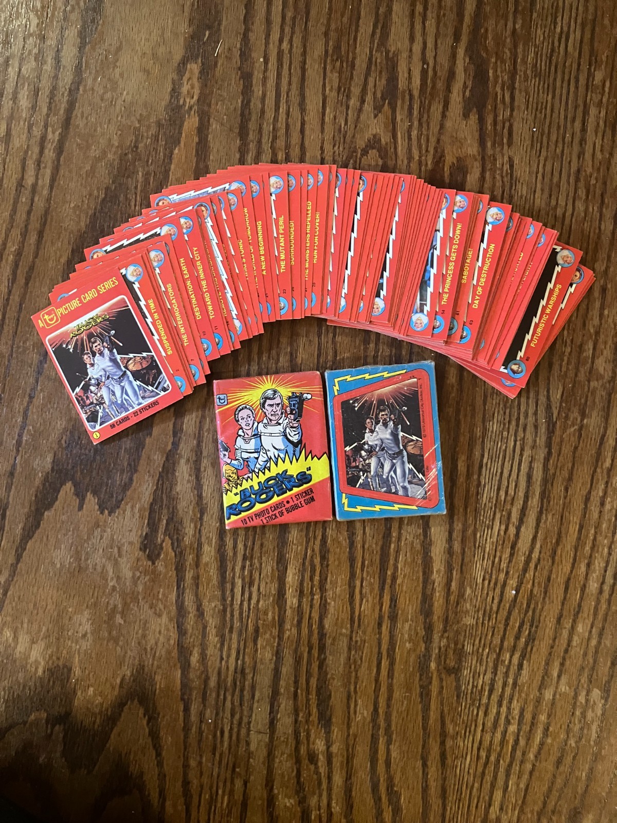 BUCK ROGERS complete card set , sticker set and an unopened pack. 1979 TOPPS BUCK ROGERS complete card set , sticker set and an unopened pack. 1979 TOPPS