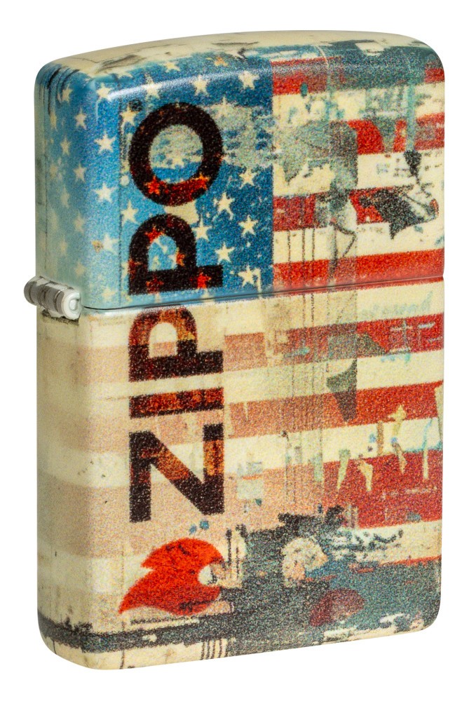 Zippo Flag Design 540 Matte Windproof Lighter, 47438 Zippo Flag Design 540 Matte Windproof Lighter, 47438