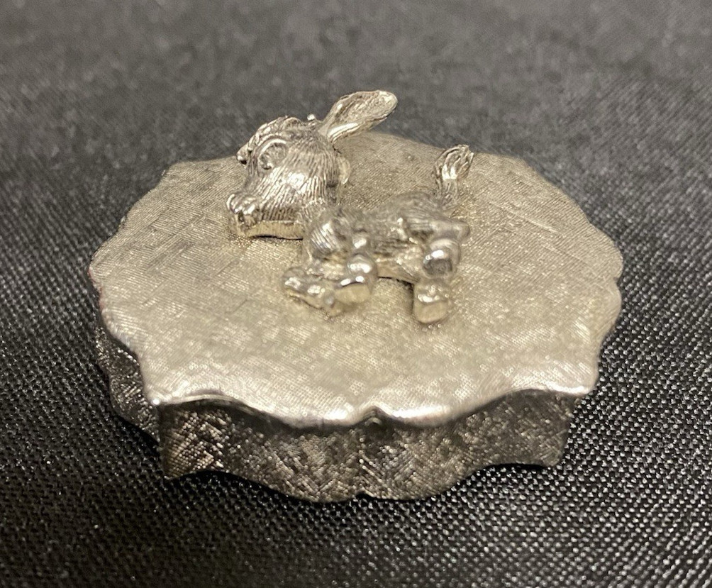 Tortolani Trinket/Pill Box With Donkey Vintage 50s Rare