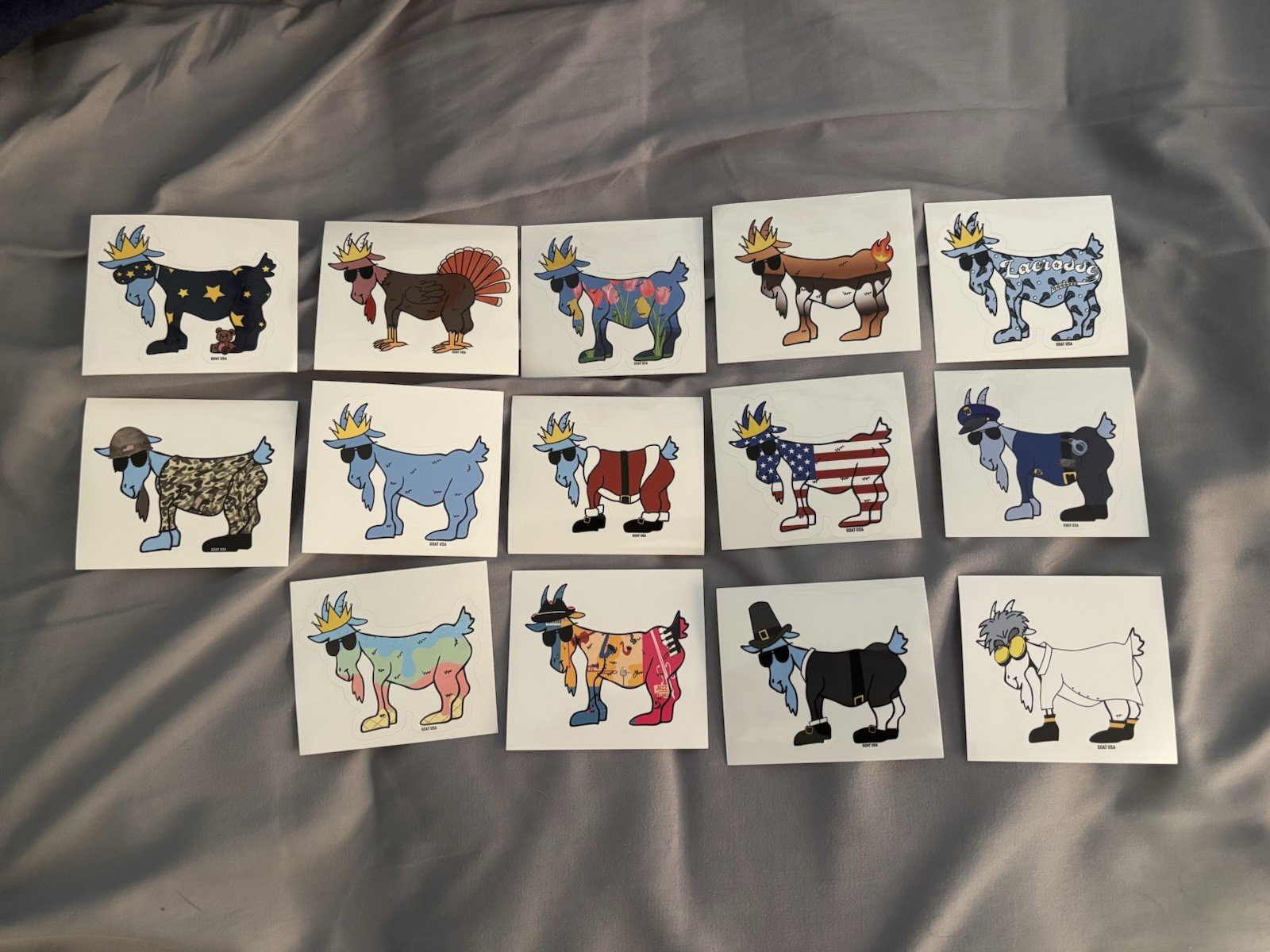 14 Goat USA Stickers Bundle