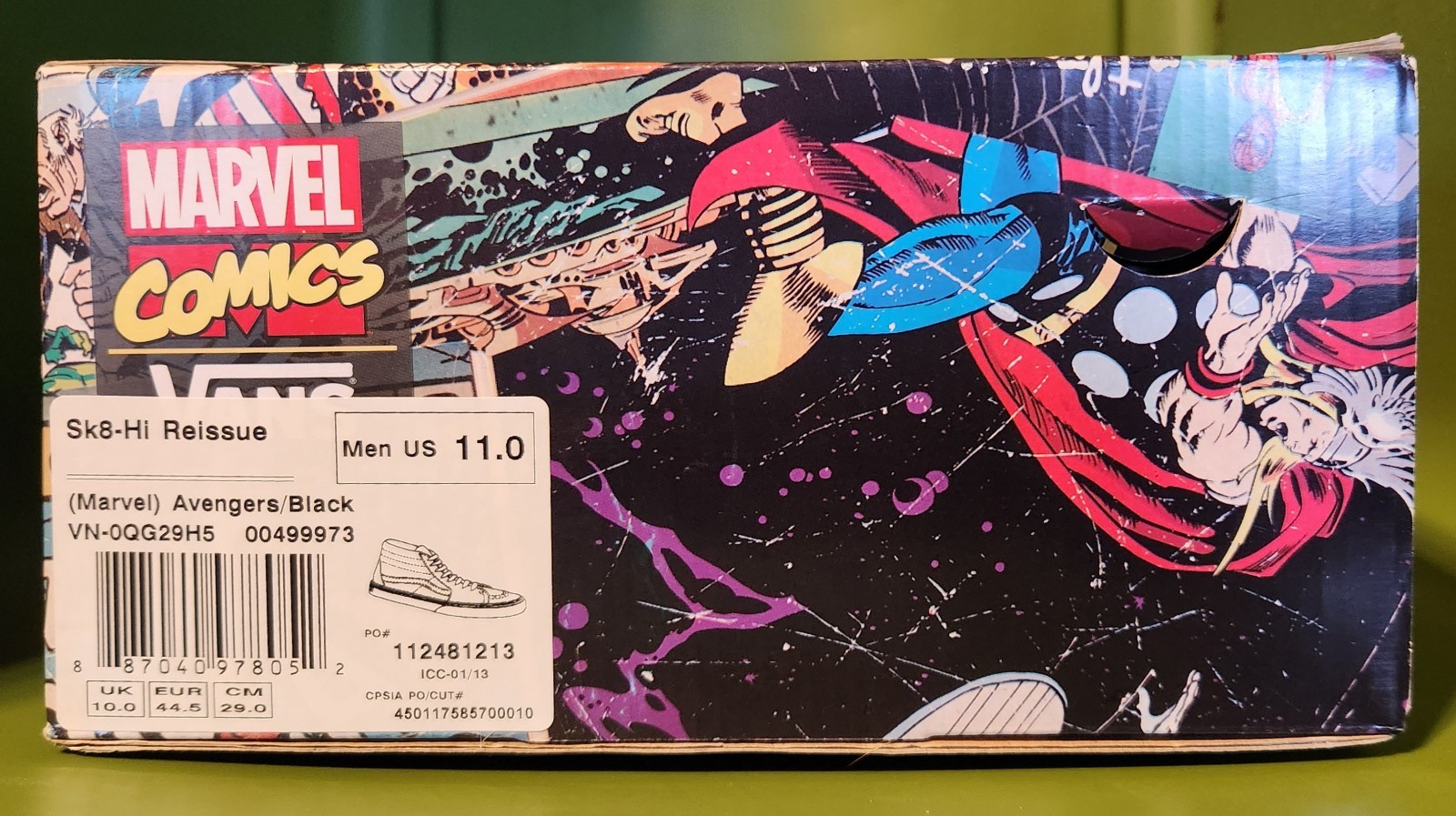 MENS 11 - VANS SK8-HI Reissue x Marvel comics \