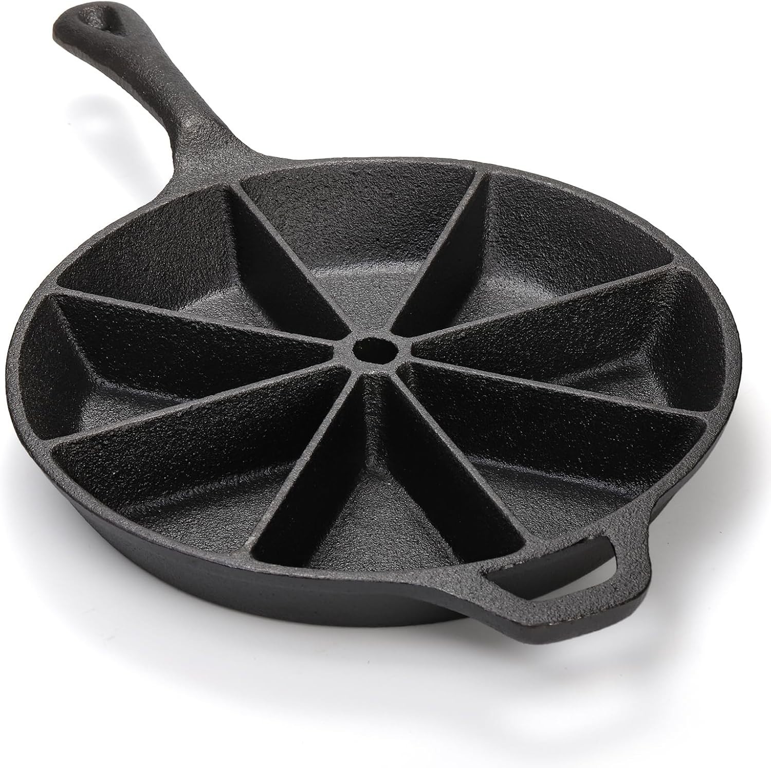 Cast Iron Wedge Pan Round Corn Bread Skillet 8-edges Biscuit Pan Mini Cake Pan Cast Iron Wedge Pan Round Corn Bread Skillet 8-edges Biscuit Pan Mini Cake Pan