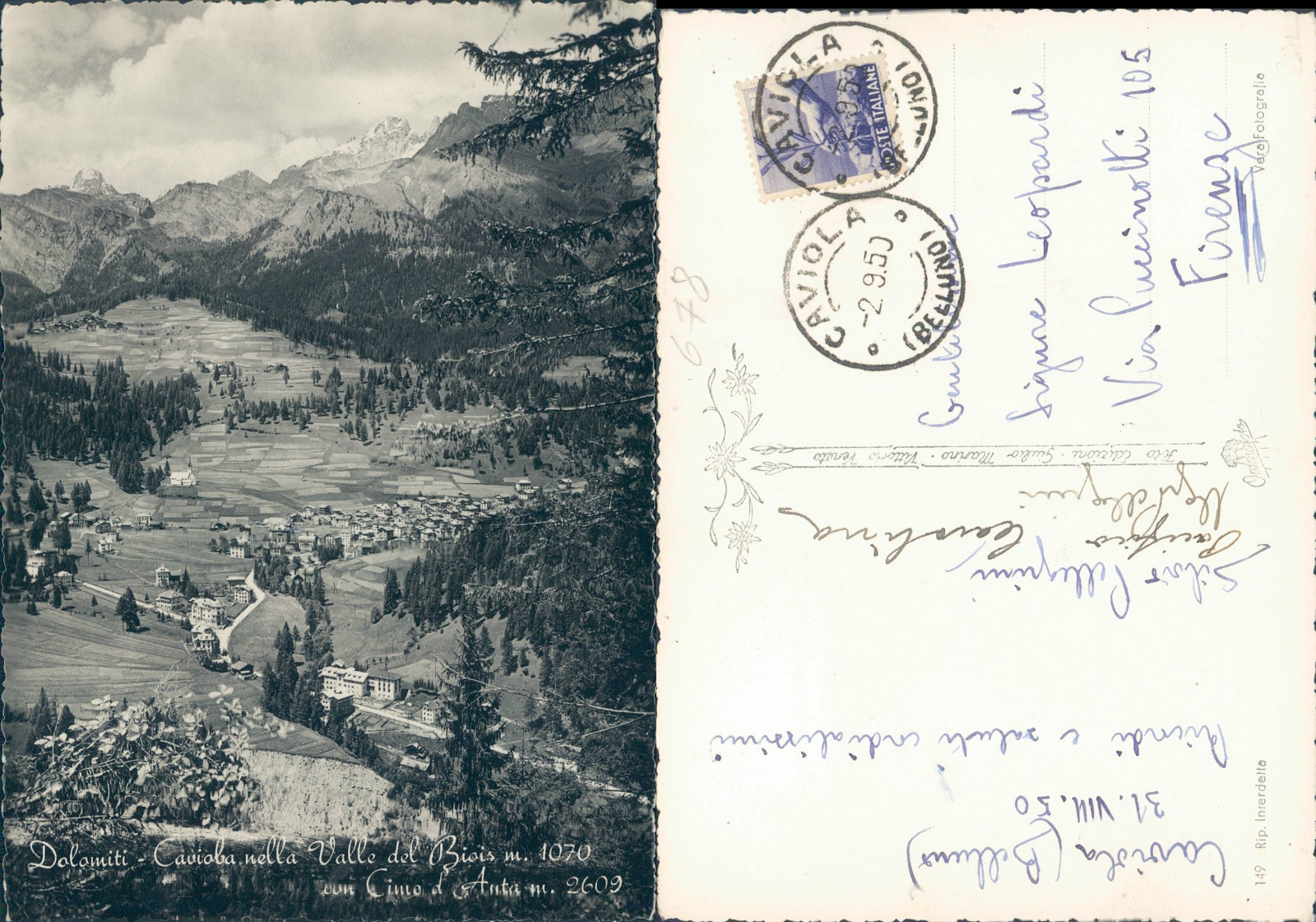 CAVIOLA, IN THE VALLEY OF BIOIS-F.G.-VENETO (BL)N.42345