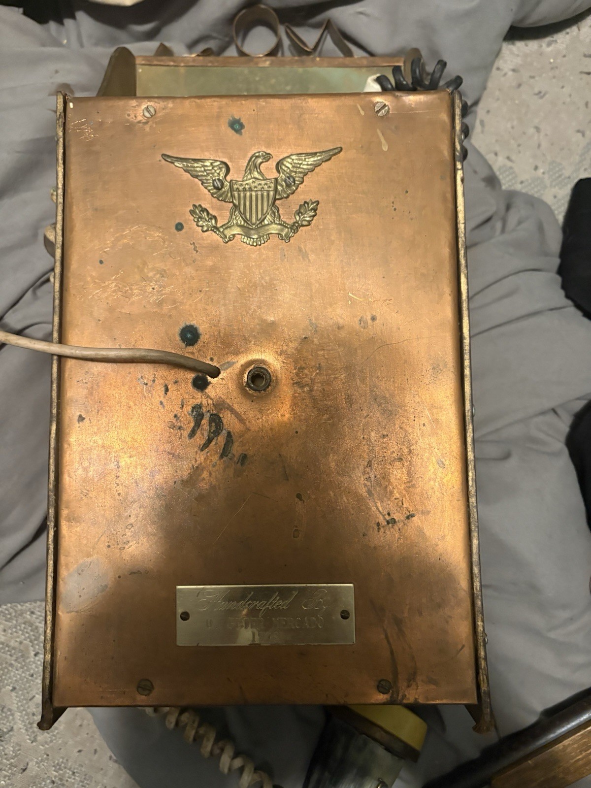 Vintage 1978 Handmade Wall Phone