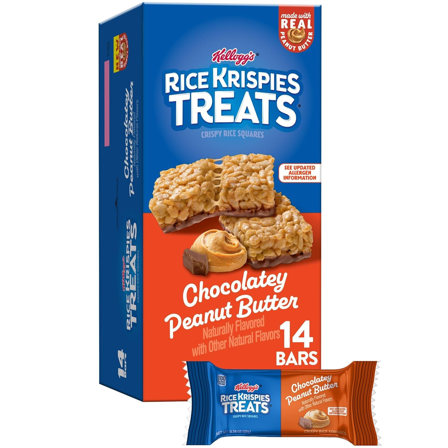 Rice Krispies Treats Crispy Marshmallow Squares Chocolatey Peanut Butter