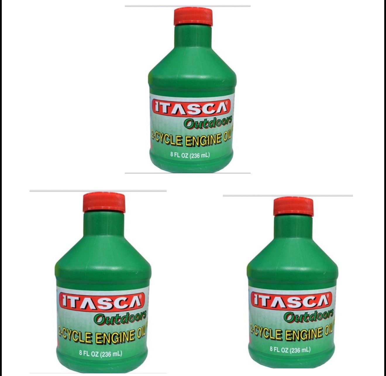 Lot Of 3  Itasca 2 cycle Engine Oil Outdoor Gas Oil Mix  Engine Oil