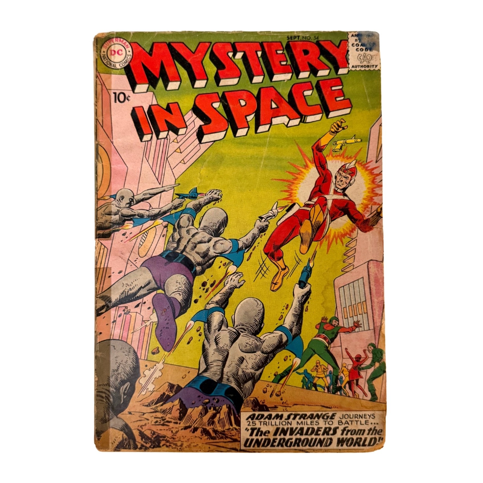 Vintage Mystery In Space #54 Sept 1959 DC Adam Strange Golden Age Comic